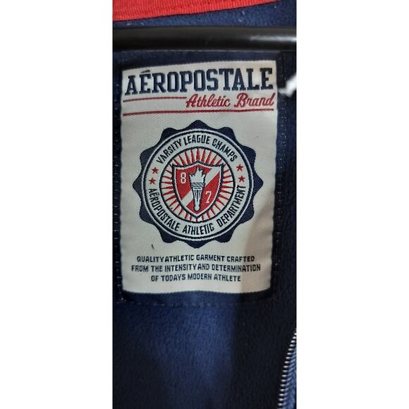 M758)Vtg Aeropostale Athletic Brand Varsity League Champ USA Fully Zip Fleece XL - Picture 7 of 7